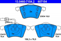 Sada brzdových destiček ATE 13.0460-7154 (AT 607154) - FORD, SEAT, VW