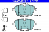Sada brzdových destiček ATE Ceramic 13.0470-2725 (AT LD2725) Sada brzdových destiček ATE Ceramic 13.0470-2725 (AT LD2725)