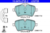 Sada brzdových destiček ATE Ceramic 13.0470-2725 (AT LD2725)