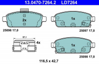 Sada brzdových destiček ATE 13.0470-7264 (AT LD7264)
