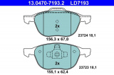Sada brzdových destiček ATE Ceramic 13.0470-7193 (AT LD7193)