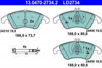 Sada brzdových destiček ATE Ceramic 13.0470-2734 (AT LD2734)