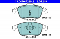 Sada brzdových destiček ATE Ceramic 13.0470-7249 (AT LD7249)