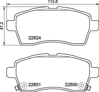 Sada brzdových destiček BREMBO P79037