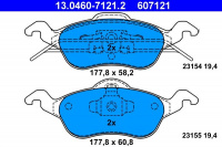 Sada brzdových destiček ATE 13.0460-7121 (AT 607121) - FORD