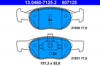 Sada brzdových destiček ATE 13.0460-7125 (AT 607125) - FIAT Sada brzdových destiček ATE 13.0460-7125 (AT 607125) - FIAT