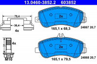 Sada brzdových destiček ATE 13.0460-3852 (AT 603852) - MERCEDES-BENZ