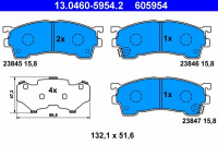 Sada brzdových destiček ATE 13.0460-5954 (AT 605954) - MAZDA Sada brzdových destiček ATE 13.0460-5954 (AT 605954) - MAZDA