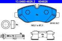 Sada brzdových destiček ATE 13.0460-4826 (AT 604826) - MERCEDES-BENZ, VW