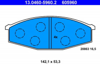 Sada brzdových destiček ATE 13.0460-5960 (AT 605960) - NISSAN