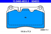 Sada brzdových destiček ATE 13.0460-4833 (AT 604833) - AUDI, VW
