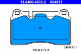 Sada brzdových destiček ATE 13.0460-4833 (AT 604833) - AUDI, VW