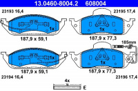 Sada brzdových destiček ATE 13.0460-8004 (AT 608004) - MERCEDES-BENZ Sada brzdových destiček ATE 13.0460-8004 (AT 608004) - MERCEDES-BENZ