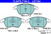 Sada brzdových destiček ATE Ceramic 13.0470-7184 (AT LD7184) - AUDI, SEAT, ŠKODA, VW Sada brzdových destiček ATE Ceramic 13.0470-7184 (AT LD7184) - AUDI, SEAT, ŠKODA, VW