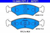 Sada brzdových destiček ATE 13.0460-7071 (AT 607071) - FORD Sada brzdových destiček ATE 13.0460-7071 (AT 607071) - FORD