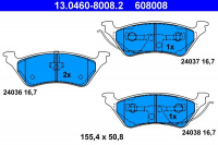 Sada brzdových destiček ATE 13.0460-8008 (AT 608008) - CHRYSLER Sada brzdových destiček ATE 13.0460-8008 (AT 608008) - CHRYSLER