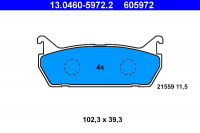 Sada brzdových destiček ATE 13.0460-5972 (AT 605972) - MAZDA