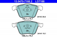 Sada brzdových destiček ATE Ceramic 13.0470-7188 (AT LD7188) - Volvo Sada brzdových destiček ATE Ceramic 13.0470-7188 (AT LD7188) - Volvo