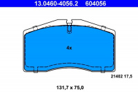 Sada brzdových destiček ATE 13.0460-4056 (AT 604056) - PORSCHE Sada brzdových destiček ATE 13.0460-4056 (AT 604056) - PORSCHE