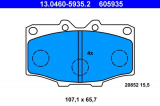 Sada brzdových destiček ATE 13.0460-5935 (AT 605935) - TOYOTA