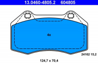 Sada brzdových destiček ATE 13.0460-4805 (AT 604805) - RENAULT Sada brzdových destiček ATE 13.0460-4805 (AT 604805) - RENAULT