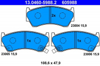 Sada brzdových destiček ATE 13.0460-5988 (AT 605988) - NISSAN Sada brzdových destiček ATE 13.0460-5988 (AT 605988) - NISSAN