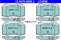 Sada brzdových destiček ATE Ceramic 13.0470-4990 (AT LD4990) - MERCEDES-BENZ Sada brzdových destiček ATE Ceramic 13.0470-4990 (AT LD4990) - MERCEDES-BENZ