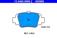 Sada brzdových destiček ATE 13.0460-5989 (AT 605989) - NISSAN