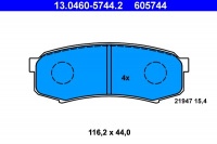 Sada brzdových destiček ATE 13.0460-5744 (AT 605744) - MITSUBISHI, TOYOTA