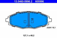 Sada brzdových destiček ATE 13.0460-5996 (AT 605996) - CHEVROLET, DAEWOO