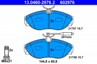 Sada brzdových destiček ATE 13.0460-2976 (AT 602976) - CITROËN, FIAT, PEUGEOT Sada brzdových destiček ATE 13.0460-2976 (AT 602976) - CITROËN, FIAT, PEUGEOT