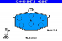 Sada brzdových destiček ATE 13.0460-2967 (AT 602967) - RENAULT Sada brzdových destiček ATE 13.0460-2967 (AT 602967) - RENAULT