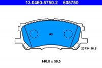 Sada brzdových destiček ATE 13.0460-5750 (AT 605750) - LEXUS