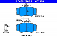Sada brzdových destiček ATE 13.0460-2968 (AT 602968) - ALFA ROMEO Sada brzdových destiček ATE 13.0460-2968 (AT 602968) - ALFA ROMEO