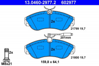 Sada brzdových destiček ATE 13.0460-2977 (AT 602977) - CITROËN, FIAT, PEUGEOT
