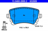 Sada brzdových destiček ATE 13.0460-2889 (AT 602889) - AUDI
