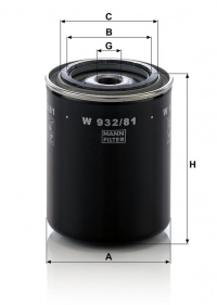 Olejový filtr MANN W932/81 (MF W932/81) - NISSAN