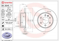 Brzdový kotouč BREMBO 08.D045.11