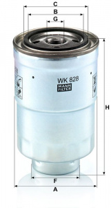 Palivový filtr MANN WK828X