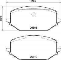 Sada brzdových destiček BREMBO P61142 Sada brzdových destiček BREMBO P61142