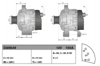 Alternátor DENSO (DE DAN649)