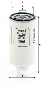 Palivový filtr MANN MF PL100/2