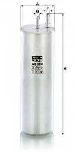 Palivový filtr MANN WK8058