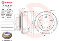 Brzdový buben BREMBO 14.7098.20