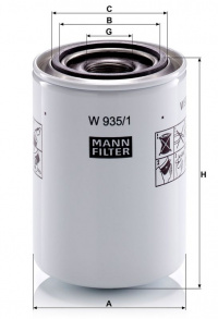 Hydraulický filtr MANN W935/1 (MF W935/1)