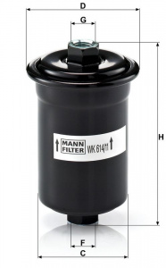 Palivový filtr MANN WK614/11 (MF WK614/11) - HYUNDAI, TOYOTA