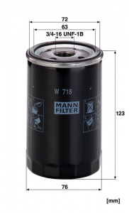 Olejový filtr MANN W718 (MF W718)