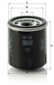 Olejový filtr MANN W68 (MF W68)