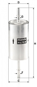 Palivový filtr MANN WK614/46 (MF WK614/46) - FORD, VOLVO