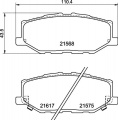 Sada brzdových destiček BREMBO P79040